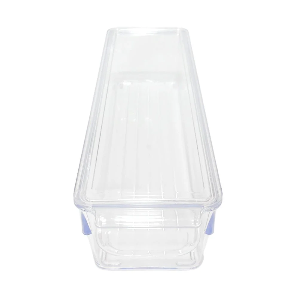 Organizador Acrílico Softchef Para Nevera / Con Tapa / Ultra Clear