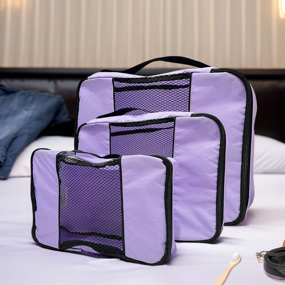 Organizador de Maleta Leon Korol Para Viaje / 3Pza / Lila