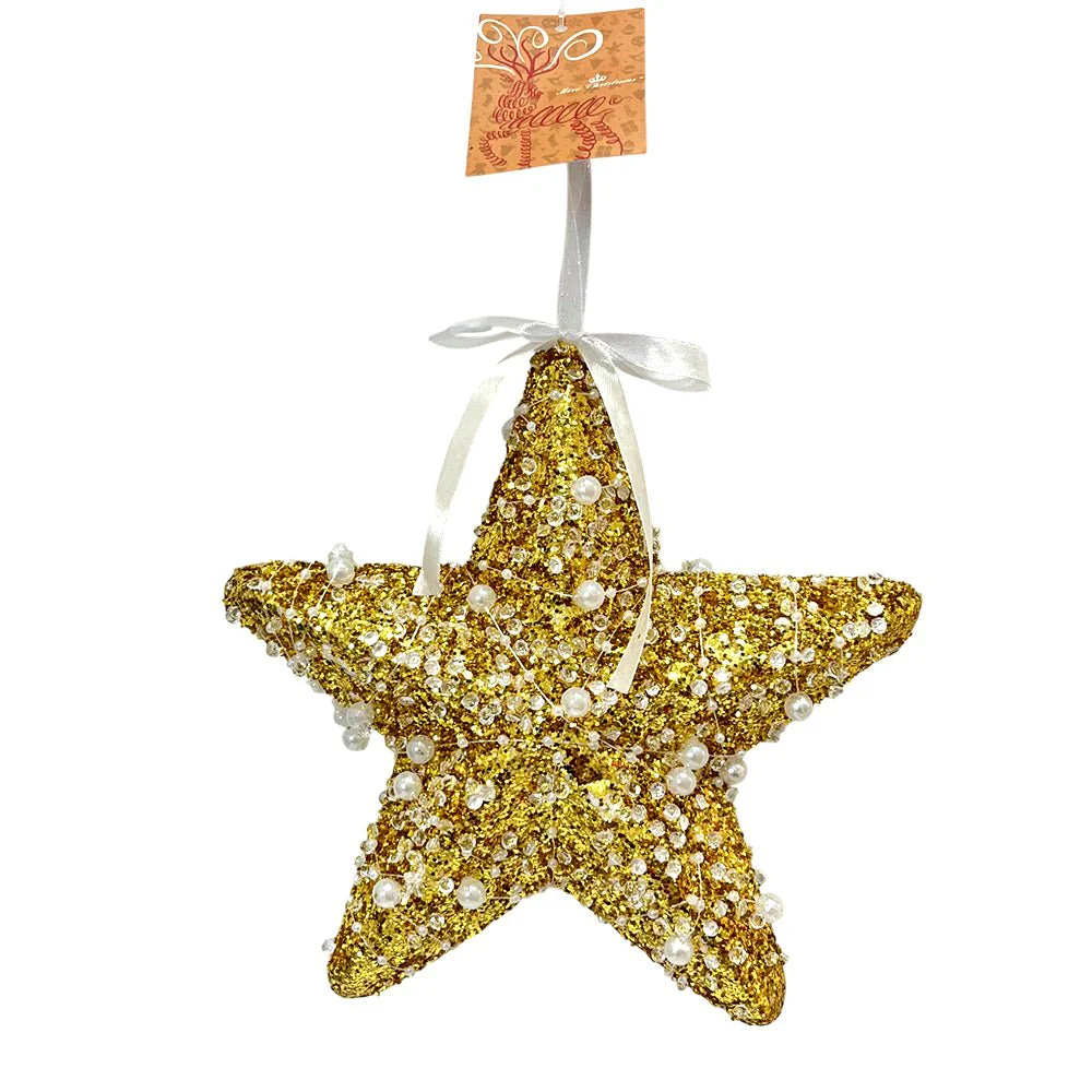 Ornamento Navideño Estrella / 20 cm / Dorado - Image 2