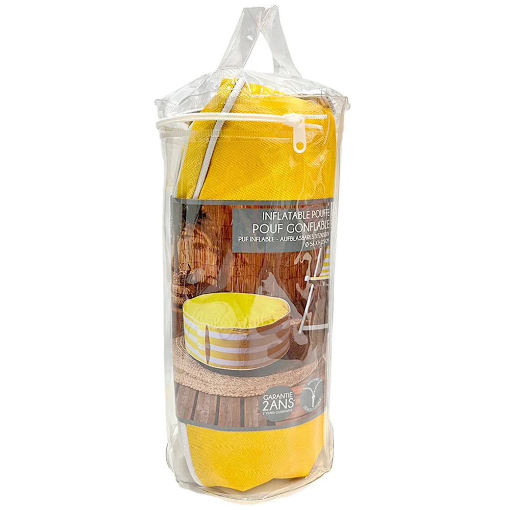 Ottoman Inflable Decorativo - Amarillo / Home Deco Factory - Image 2