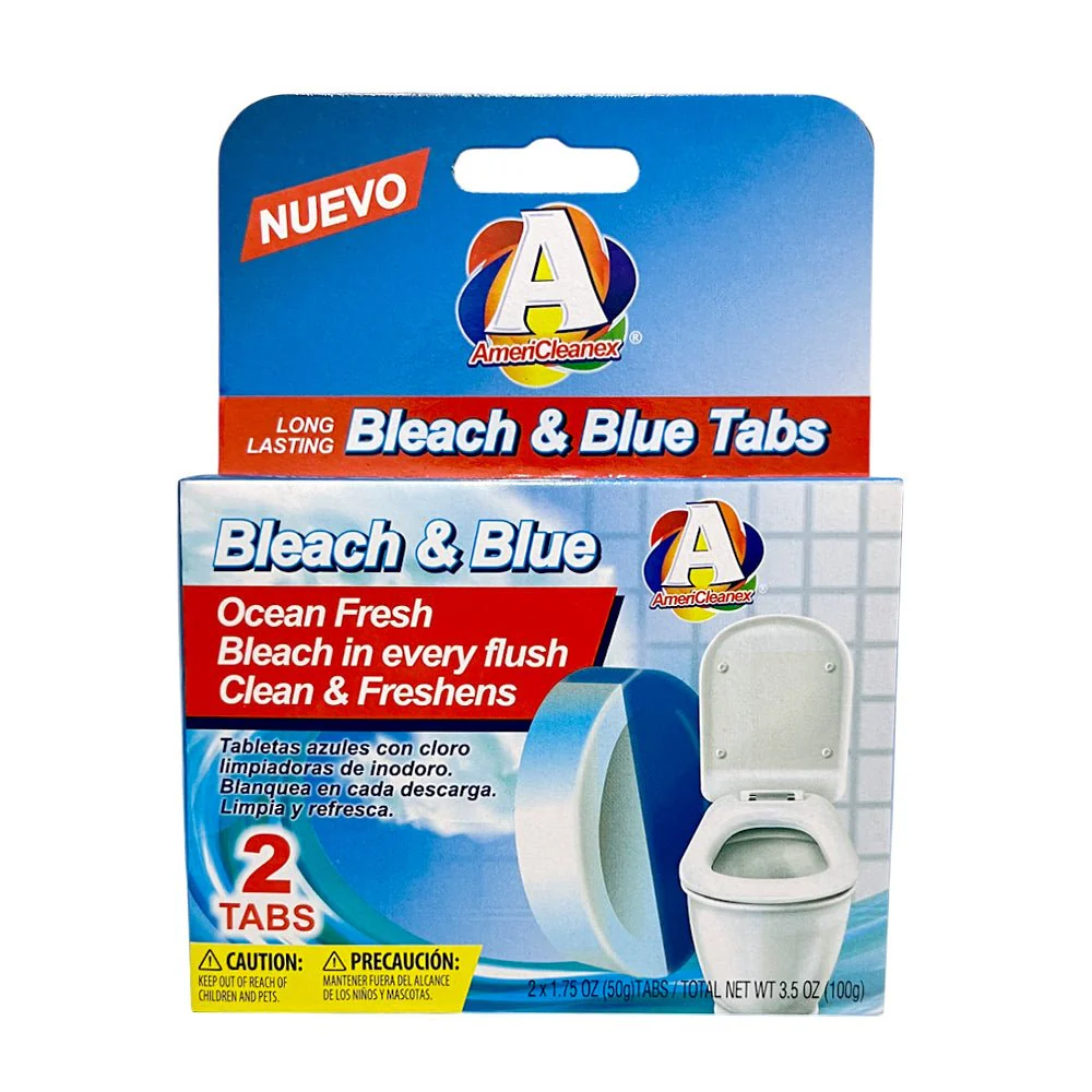 Pastilla Desinfectante Para Baño Azul C/Cloro 2 Piezas