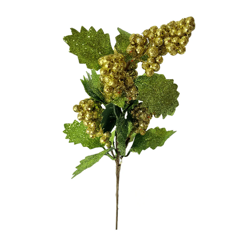 Pick Navideño Flor 30 Cm Gold - Image 2