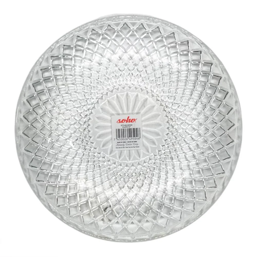 Plato de Vidrio Kennedy Home 10"