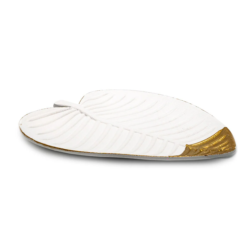 Plato Decorativo Home Elegance en Forma de Hoja 31.5 cm x 28 cm
