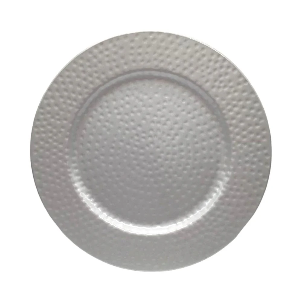 Plato Decorativo Redondo 33Cm Plateado