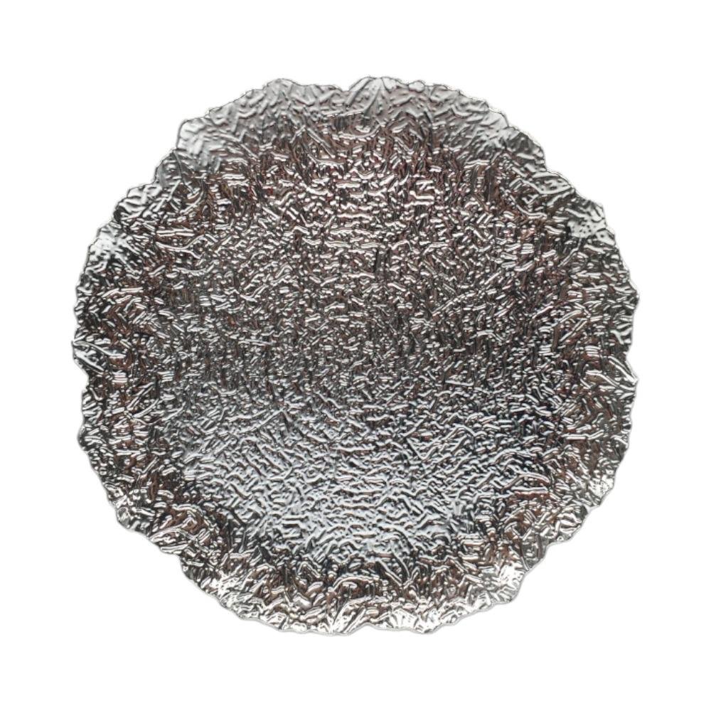 Plato Decorativo Redondo 33Cm Plateado,2396