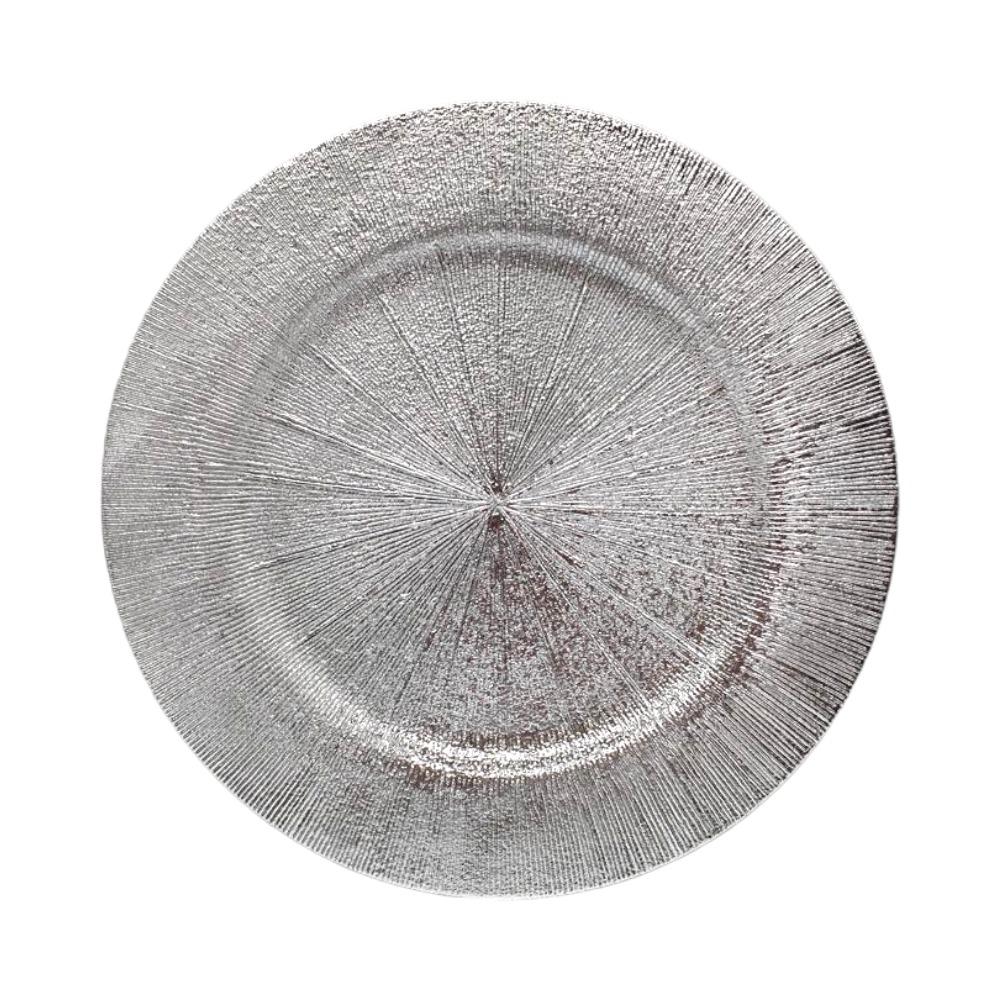 Plato Decorativo Redondo 33Cm Plateado385