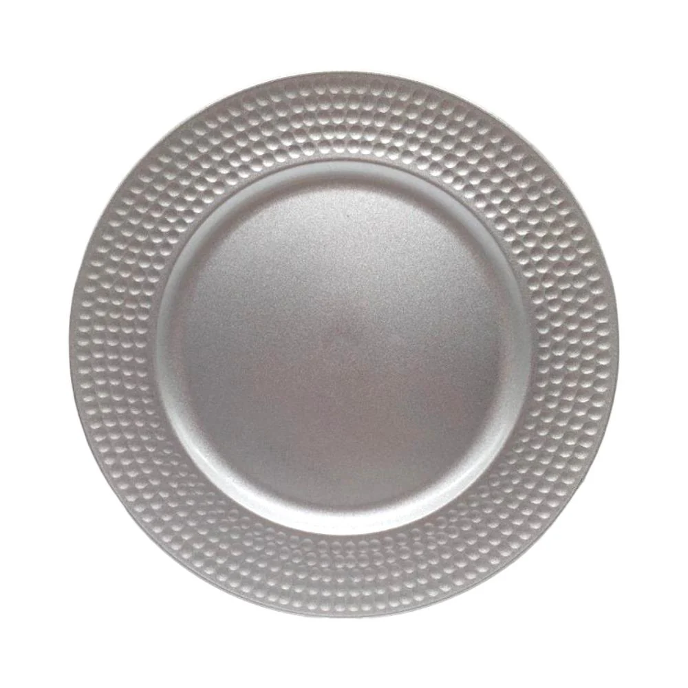 Plato Decorativo Redondo 33Cm Plateado386