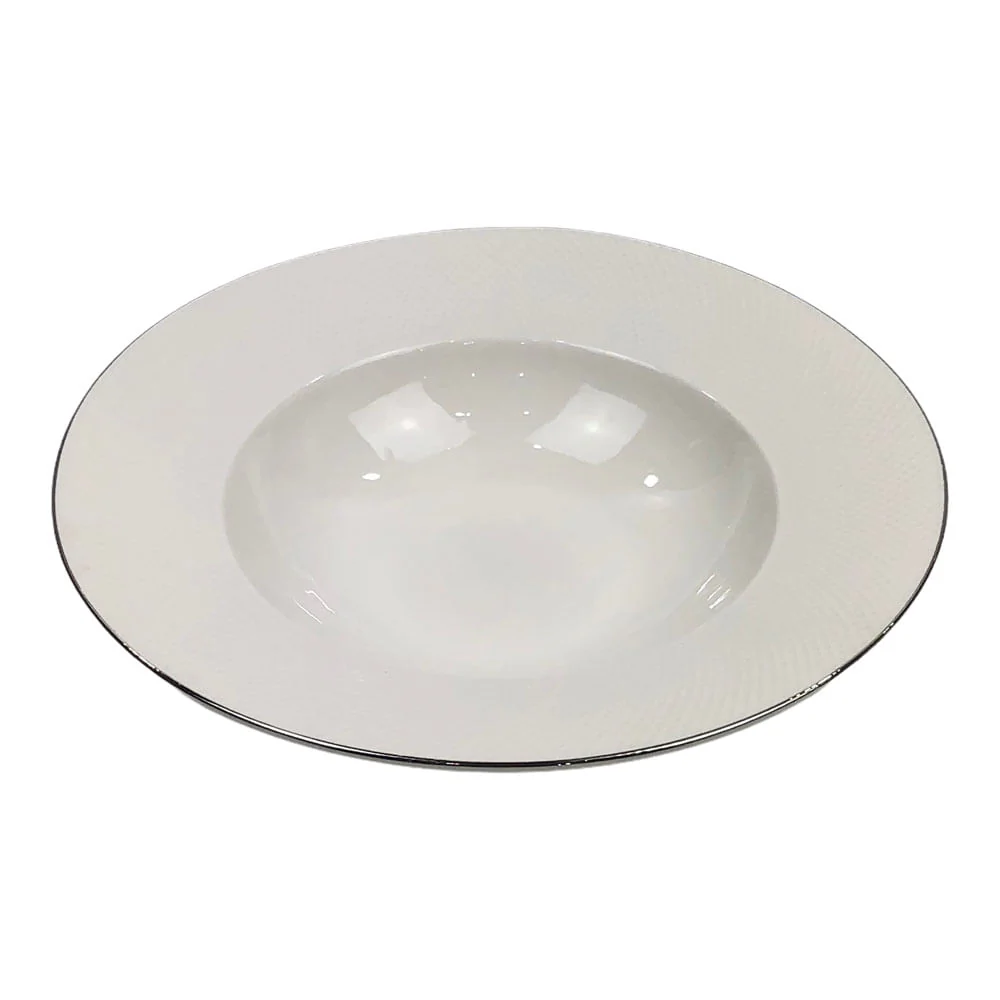 Plato Hondo Soho de Cerámica 8.7" - Blanco
