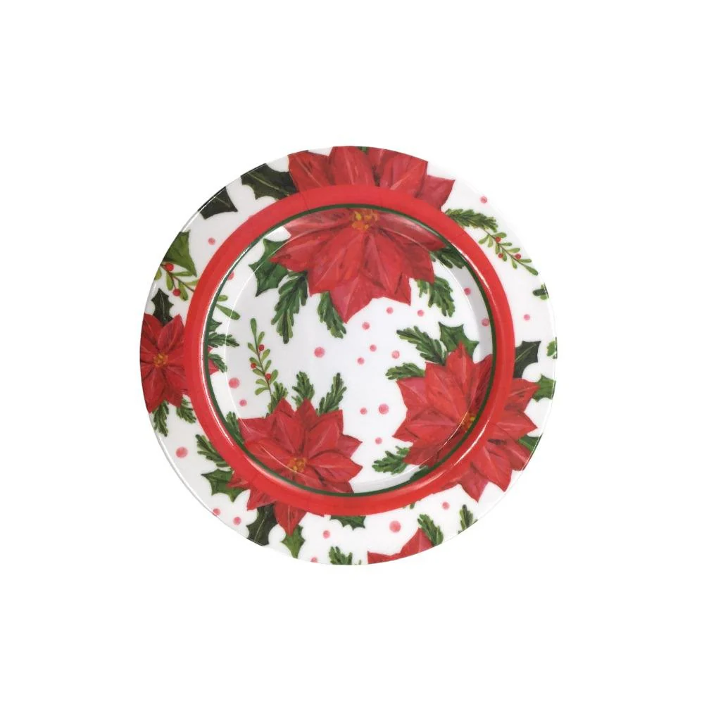 Plato Llano 8" Melamina Navidad