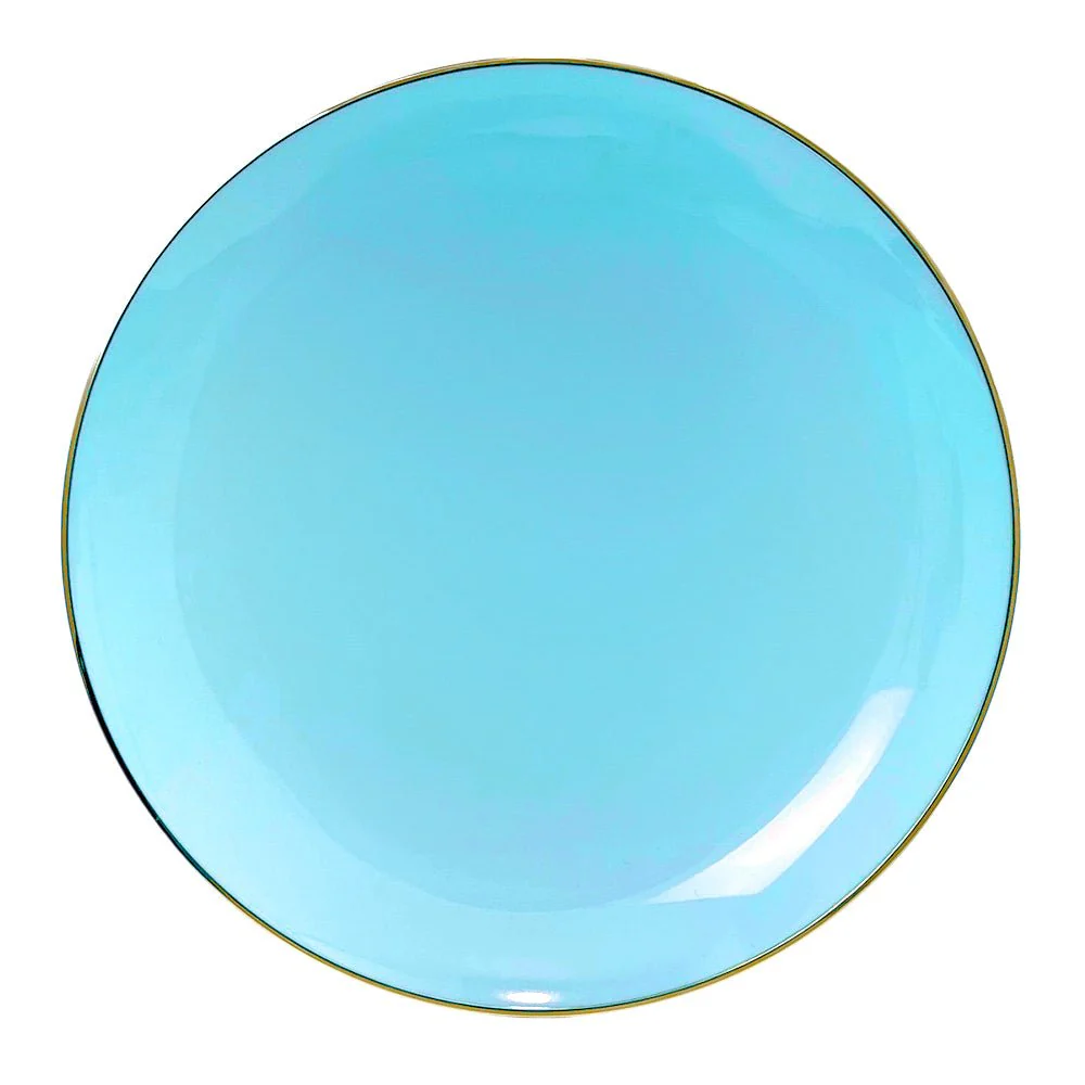 Plato Llano / Elegance Party / 10.25" / Mint & Gold / 10 Piezas - Image 3
