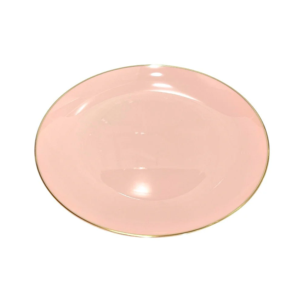 Plato Llano / Elegance Party / 7.5" / Blush & Gold / 10 Piezas