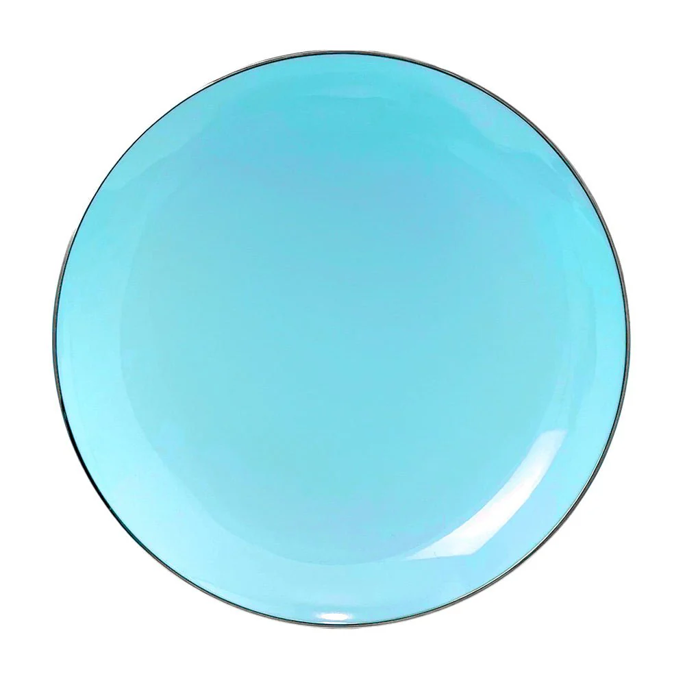 Plato Llano / Elegance Party / 7.5" / Mint & Silver / 10 Piezas - Image 4