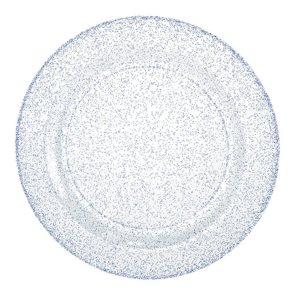 Plato Llano Plástico Lillian / 10" / Blue Glitter
