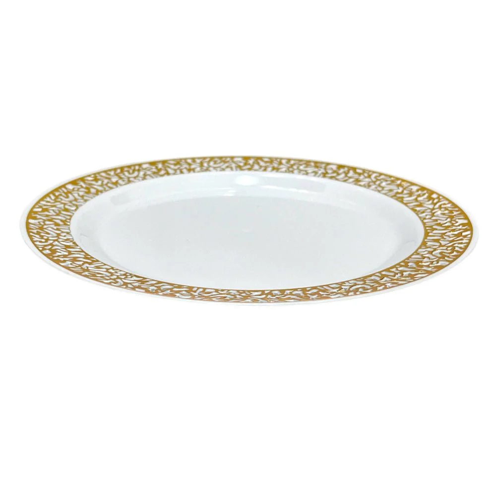 Plato Llano Reutilizable 7" Home Elegance / 10 Piezas / Gold - Image 4