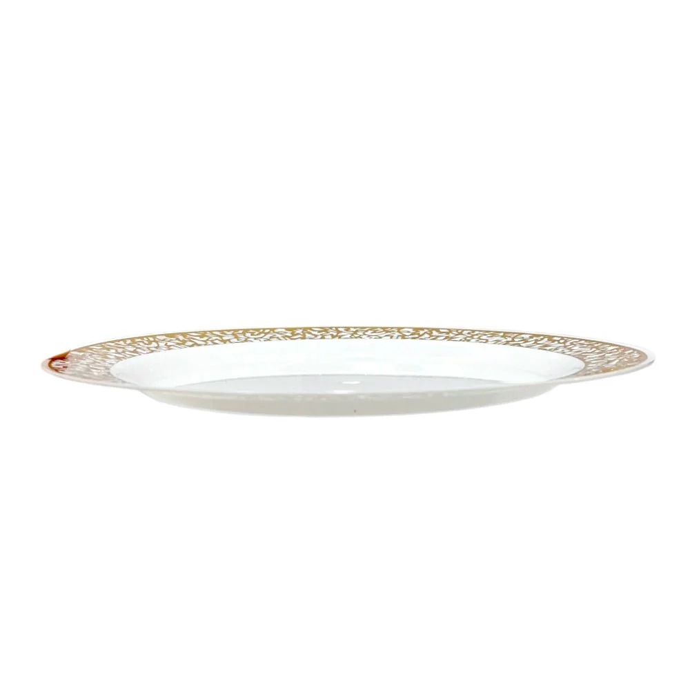 Plato Llano Reutilizable 7" Home Elegance / 10 Piezas / Gold - Image 5
