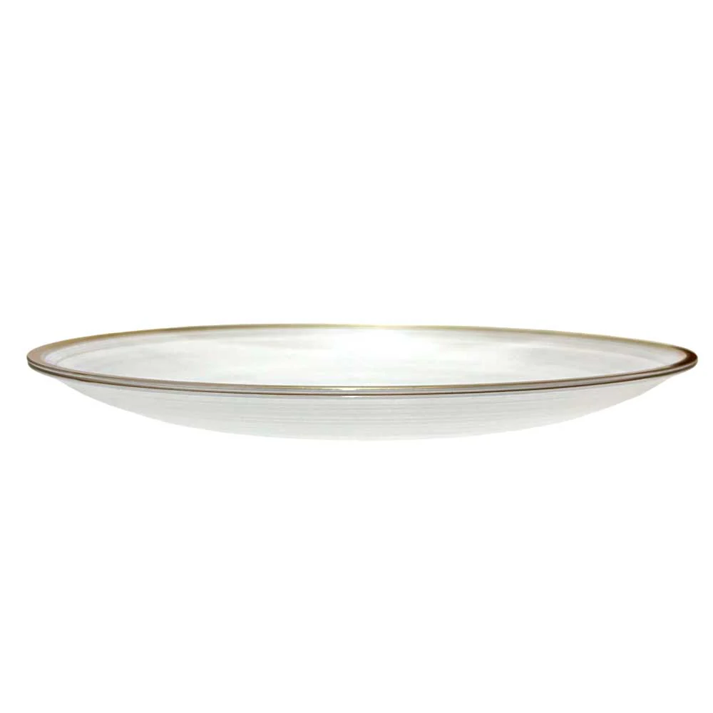 Plato LLano Reutilizable de 10" Home Elegance / 10 Piezas / Borde Dorado - Image 5