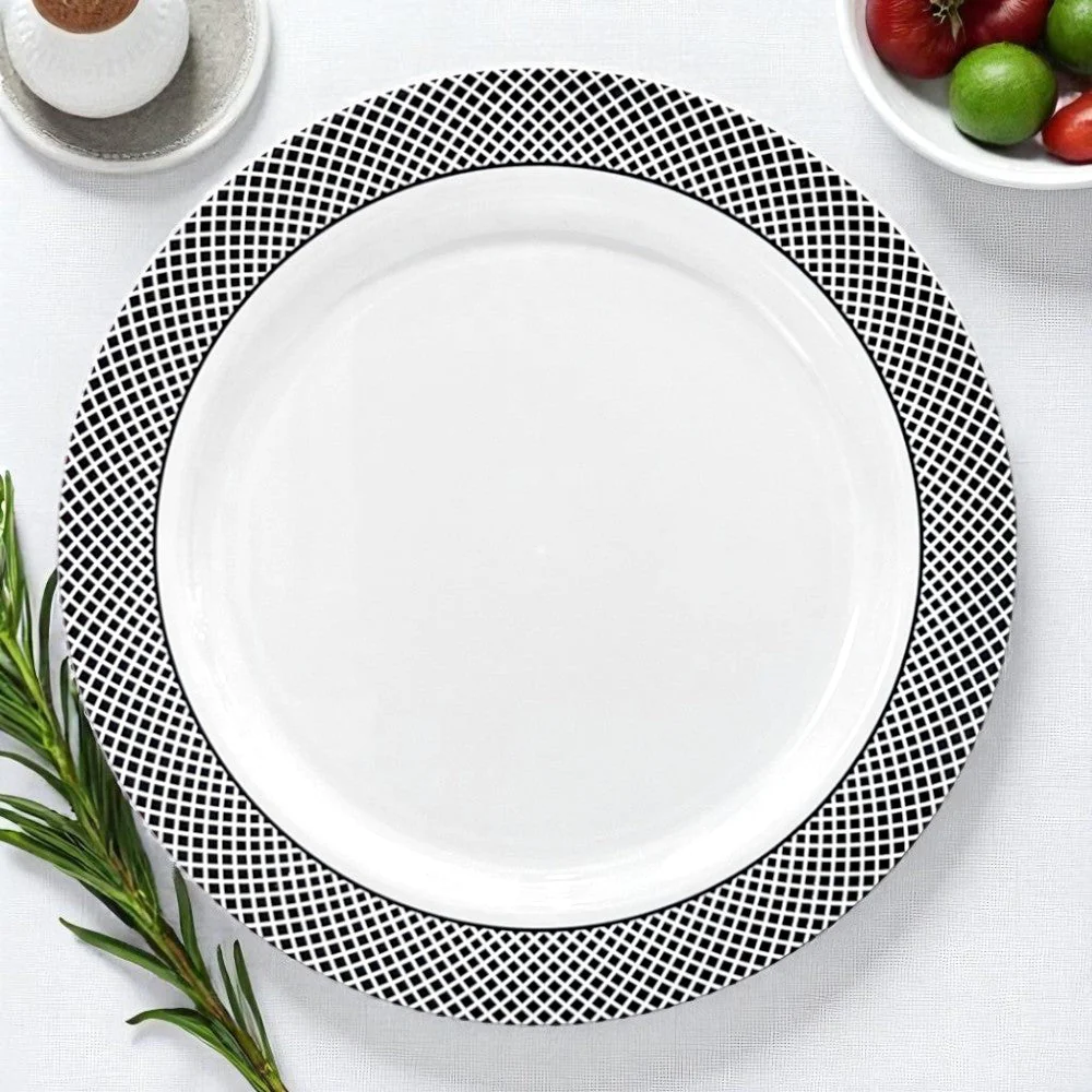 Plato Llano Reutilizable de 10" Home Elegance 10 Piezas / Silver