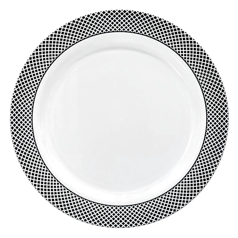 Plato Llano Reutilizable de 10" Home Elegance 10 Piezas / Silver - Image 2
