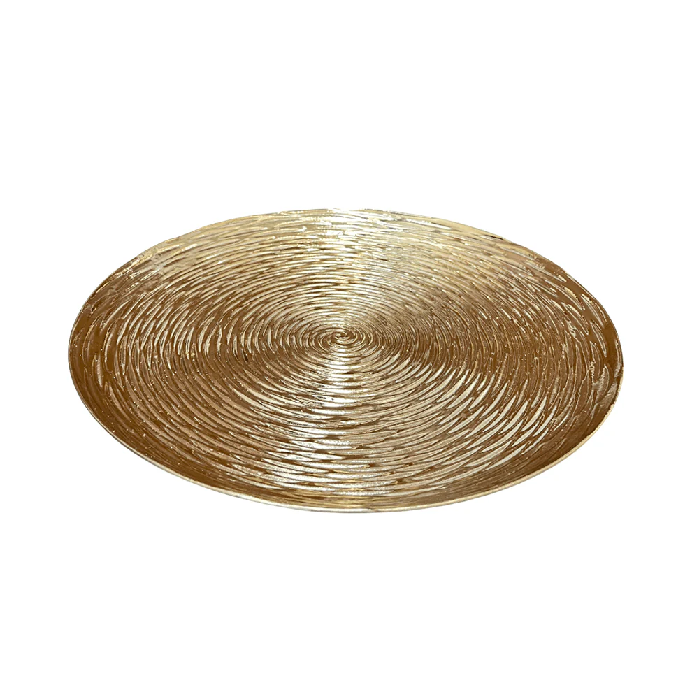 Plato Redondo Decorativo 30 Cm Dorado - Image 3