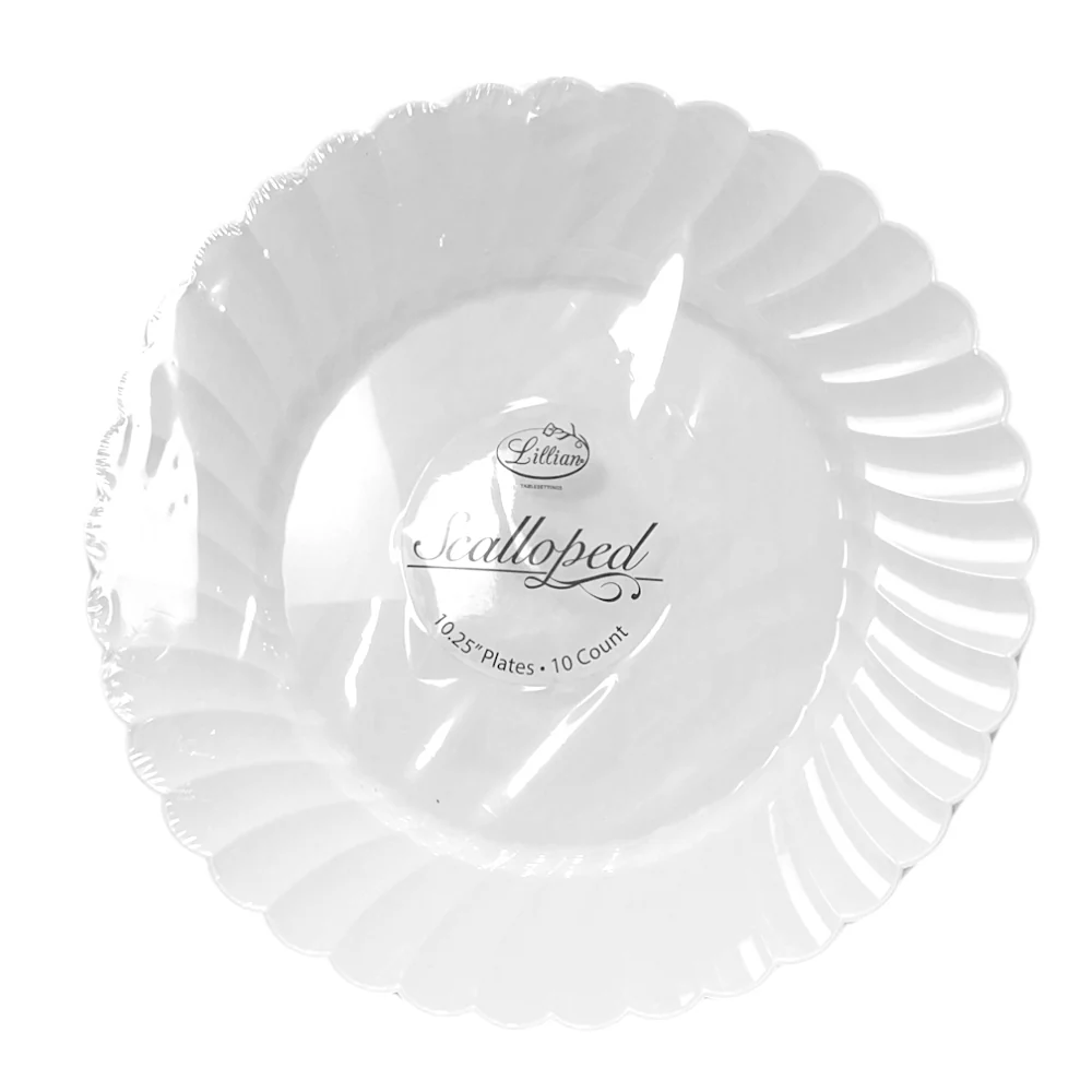 Platos Llanos 10.2" Lillian / Plástico / Set 10 Piezas / Blanco - Image 2