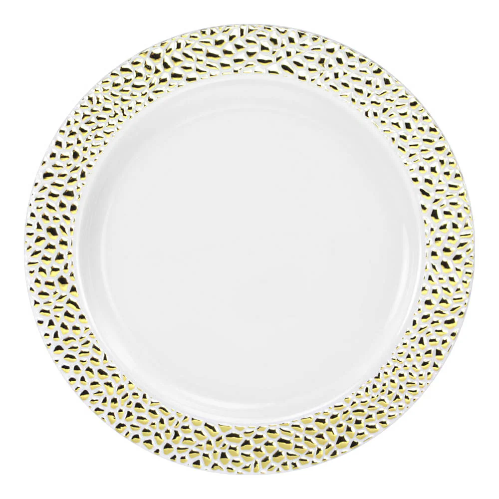 Platos Llanos Desechables Lillian de 10" de 10 Piezas