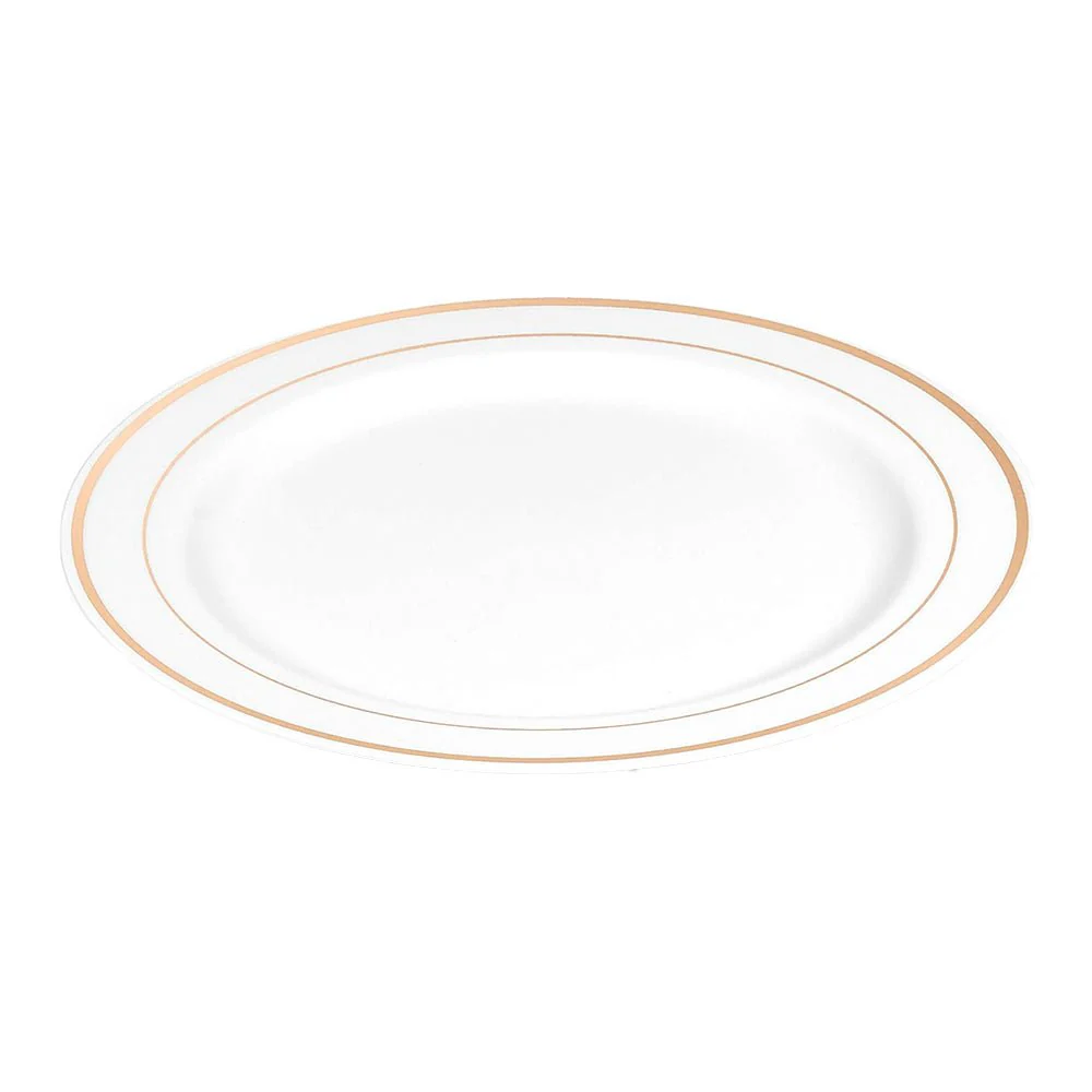 Platos Plástico 10" Home Elegance / 10 Piezas / Borde Dorados - Image 5