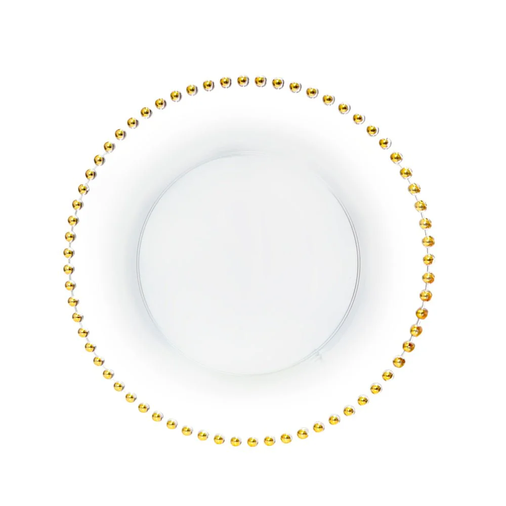 Platos Plásticos 7" Home Elegance de 6 Piezas / Clear Gold - Image 3