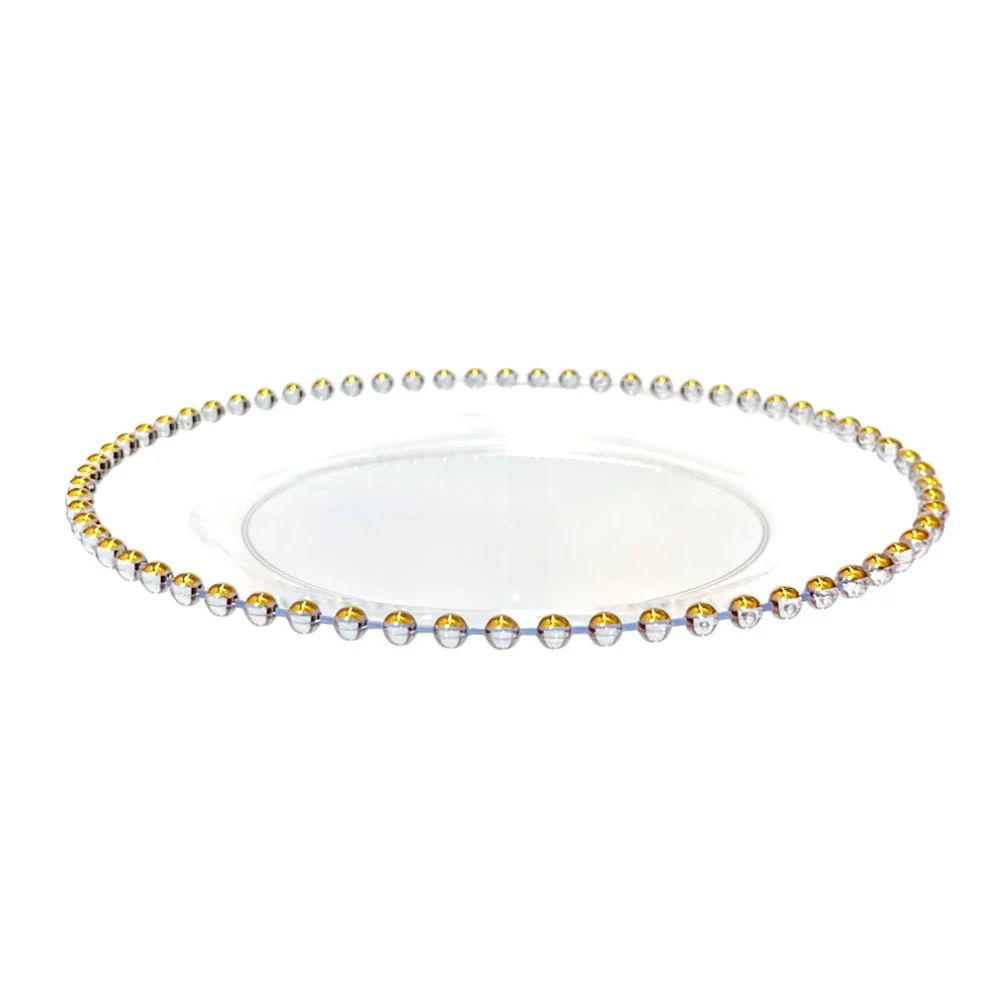 Platos Plásticos 7" Home Elegance de 6 Piezas / Clear Gold - Image 4
