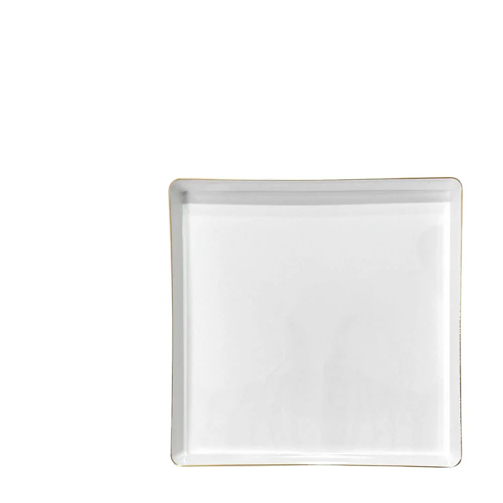 Platos Reutilizables Lillian / 20 Piezas / Blanco con Borde Dorado - Image 8