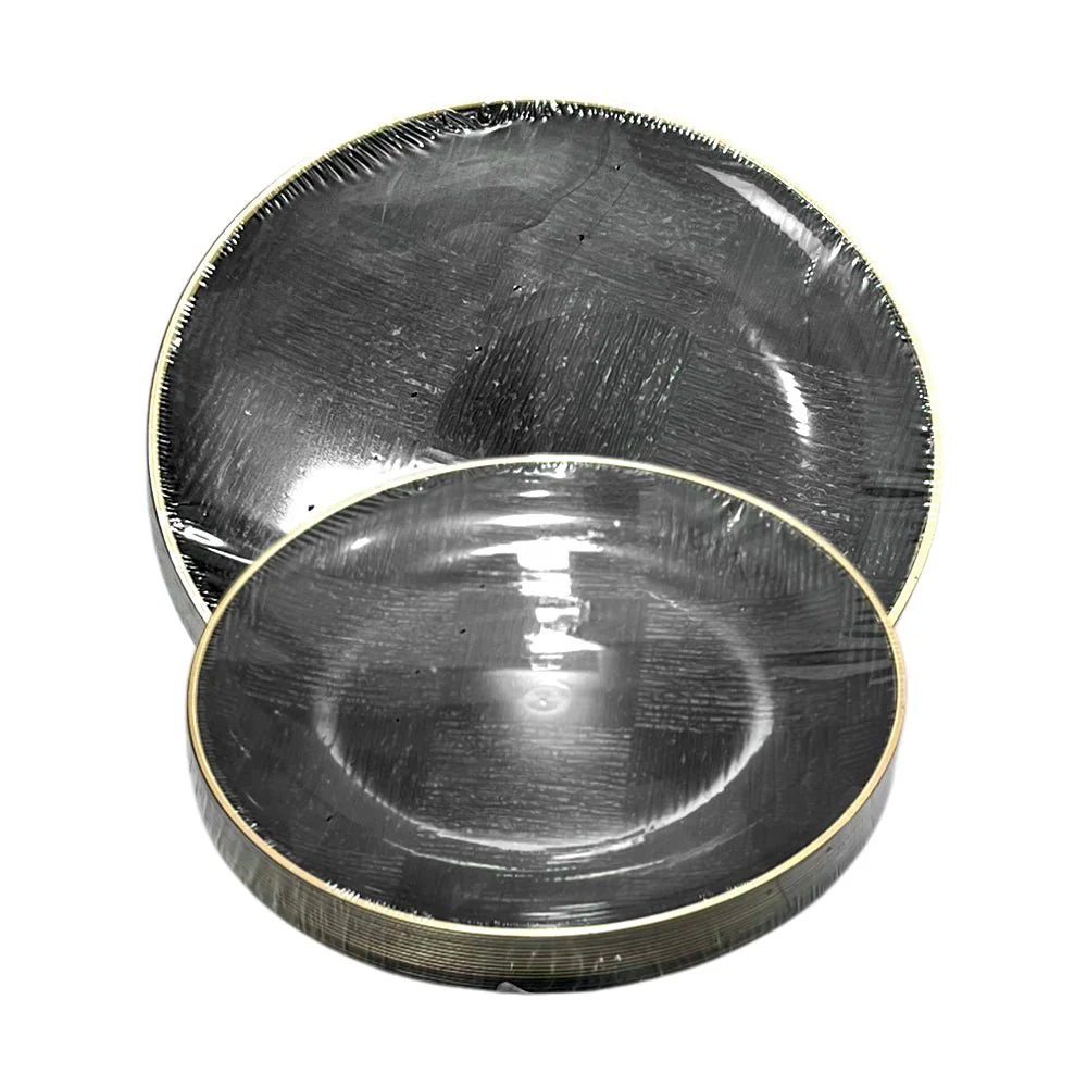 Platos Reutilizables Lillian / 32 Piezas / Negro