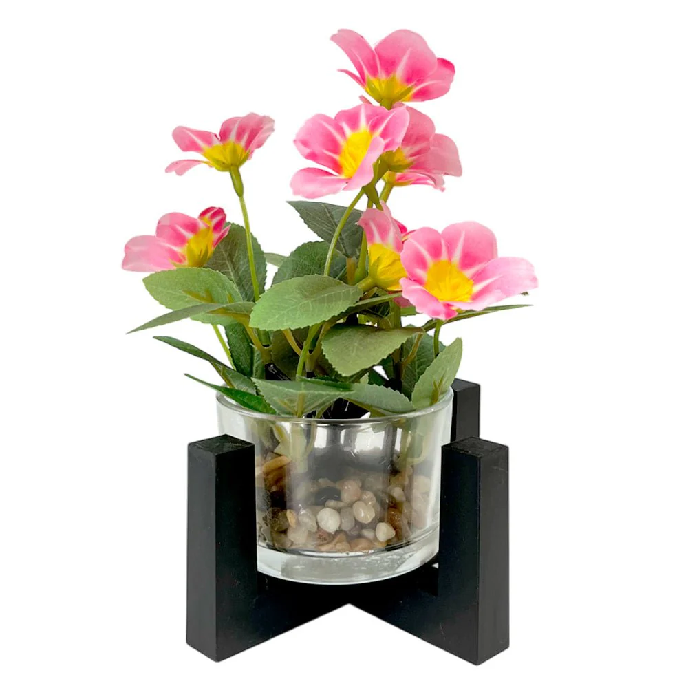 Pote Decorativo de Vidrio Home Elegance 2"x3" / Con Plantita / Surtido - Image 2