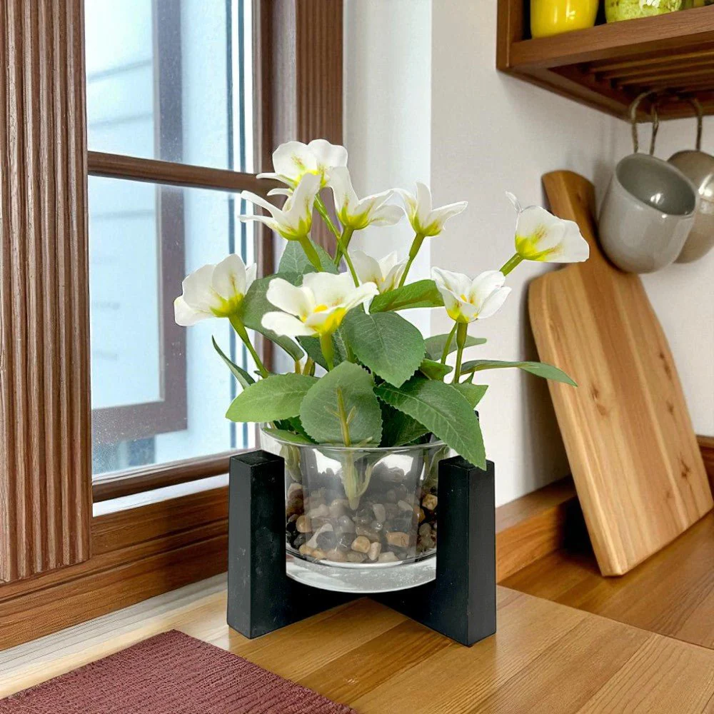 Pote Decorativo de Vidrio Home Elegance 2"x3" / Con Plantita / Surtido - Image 4