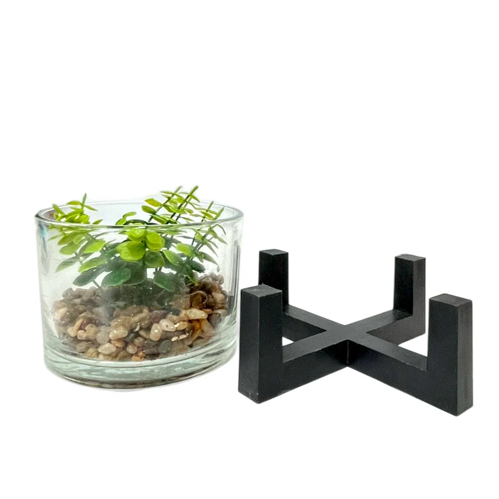 Pote Decorativo de Vidrio Home Elegance 3.1"x4.3" / Con Plantita / Surtido - Image 6