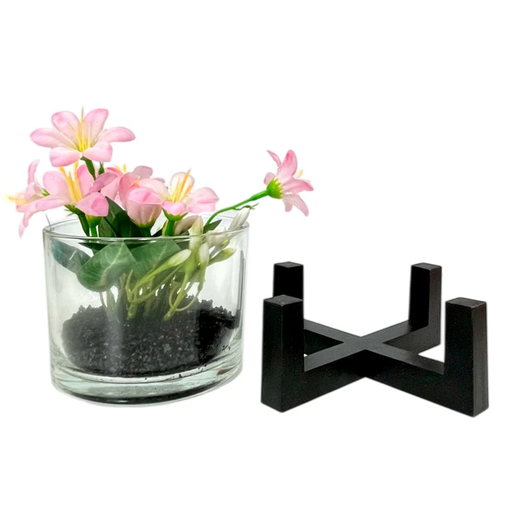 Pote Decorativo de Vidrio Home Elegance 3"x4" / Con Plantita / Surtido - Image 3