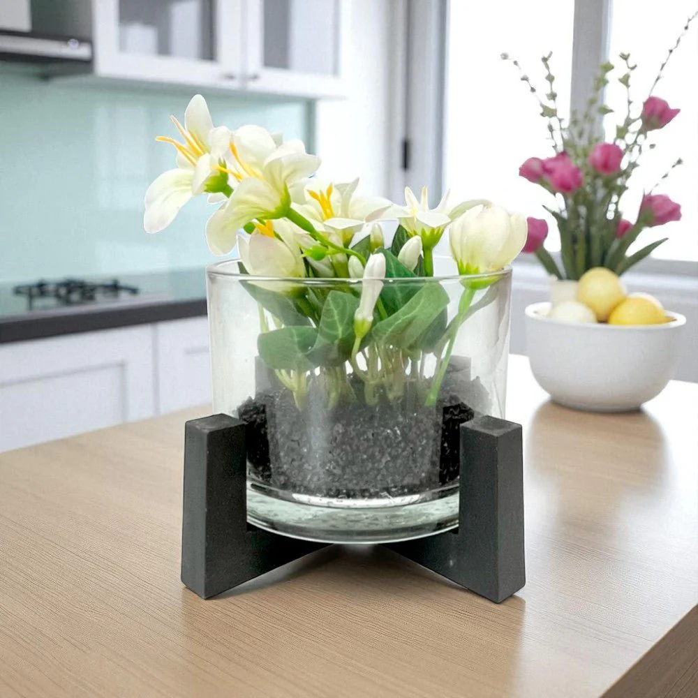 Pote Decorativo de Vidrio Home Elegance 3"x4" / Con Plantita / Surtido - Image 4