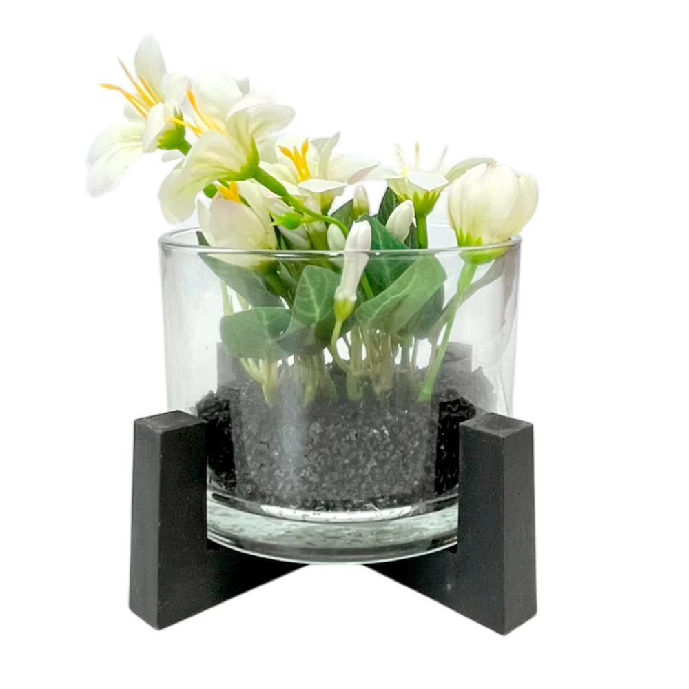 Pote Decorativo de Vidrio Home Elegance 3"x4" / Con Plantita / Surtido - Image 5