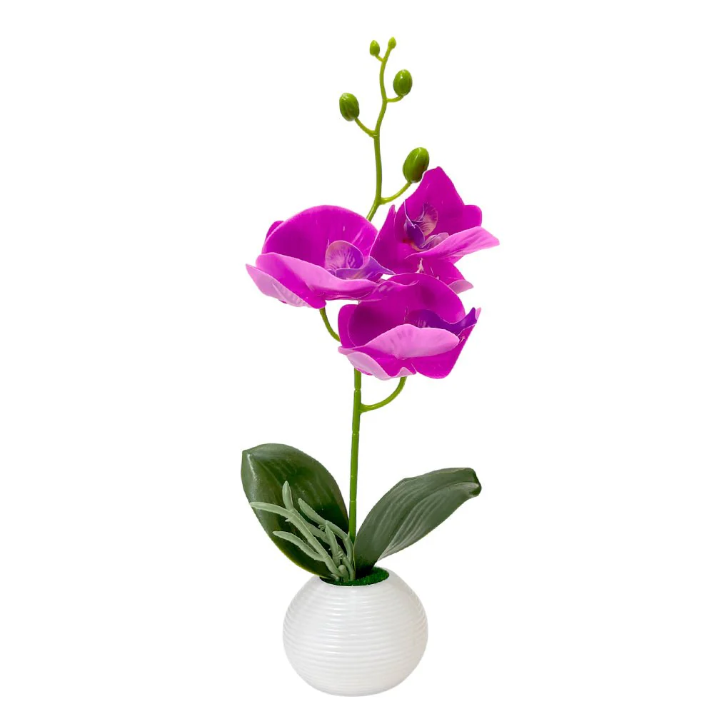 Pote Decorativo Plástico Con Orquideas Home Elegance 2" / Surtidos - Image 5