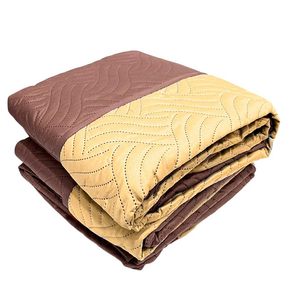 Protector de Sofá Reversible Home Elegance Wave 3 Piezas / Dorado-Chocolate - Image 3
