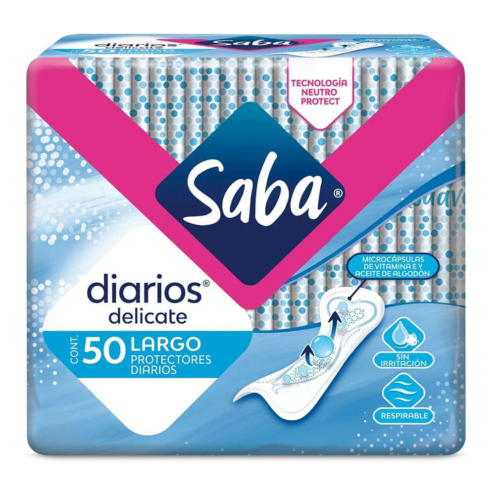 Protector Diario Saba Largo 50 Piezas