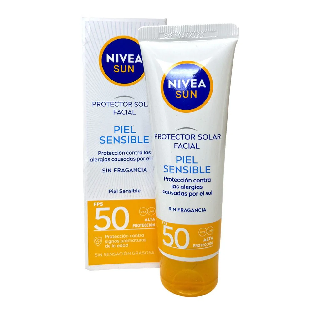 Protector Solar Facial Nivea Piel Sensible FPS-50 50 ML - Image 2