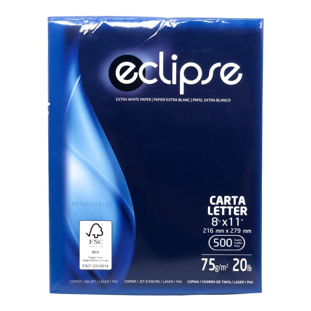 Resma de Papel Blanco 8.5'' x 11'' Eclipse - 500 Hojas