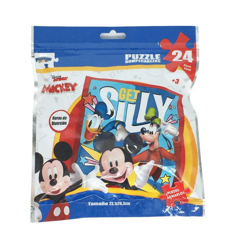 Rompecabezas Mickey Mouse En Bolsa 24 Piezas