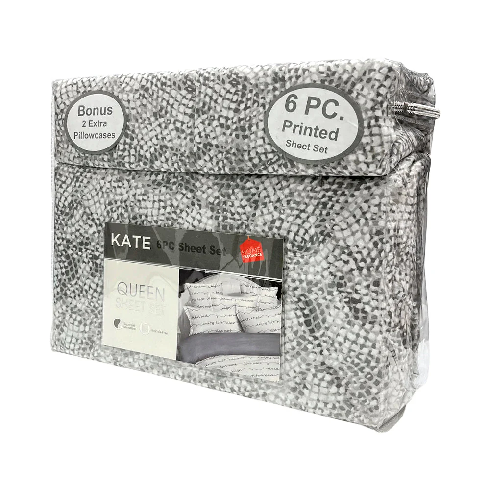 Sábana Estampada Queen Home Elegance Kate 6 Piezas - Surtido - Image 7