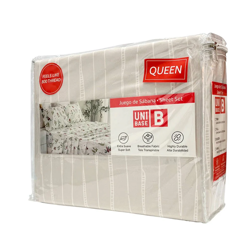 Sábana Queen Estampada Unibase / Set 4 Piezas / Surtida - Image 3