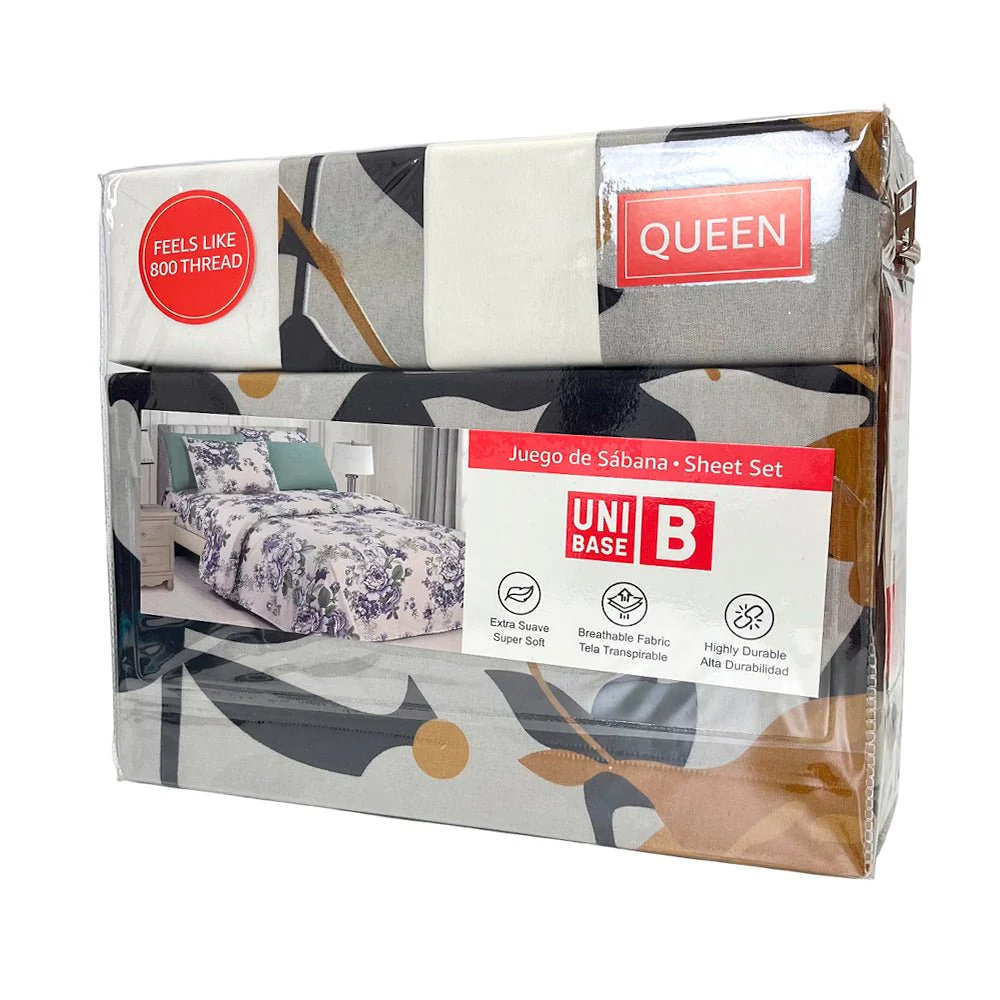 Sábana Queen Set 6 Piezas Estampada Unibase / Surtida - Image 3