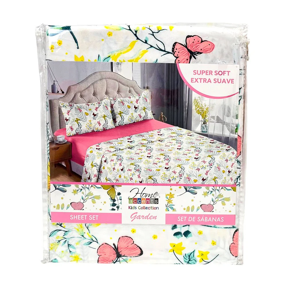 Sábana Twin Set 3 Piezas Garden Infantil Home Accents