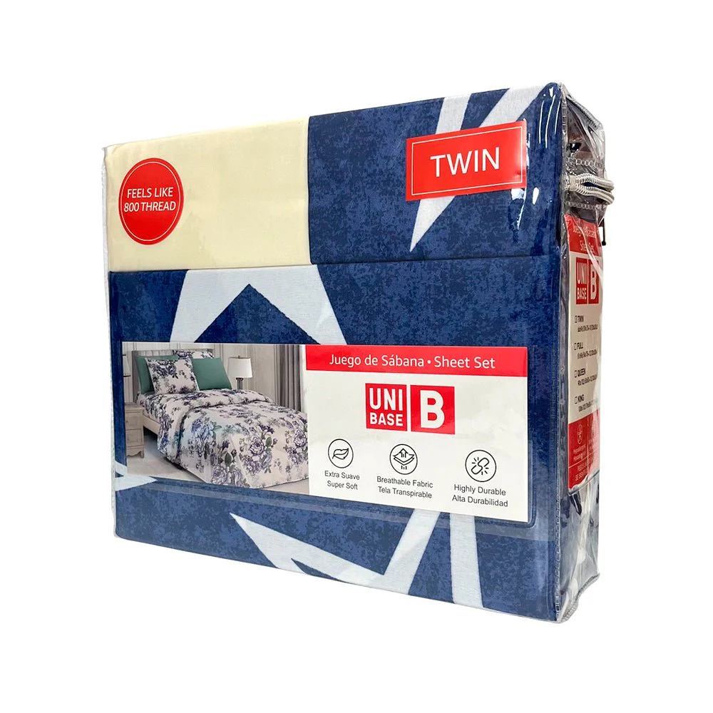 Sábana Twin Set 4 Piezas Estampada Unibase / Surtida - Image 4