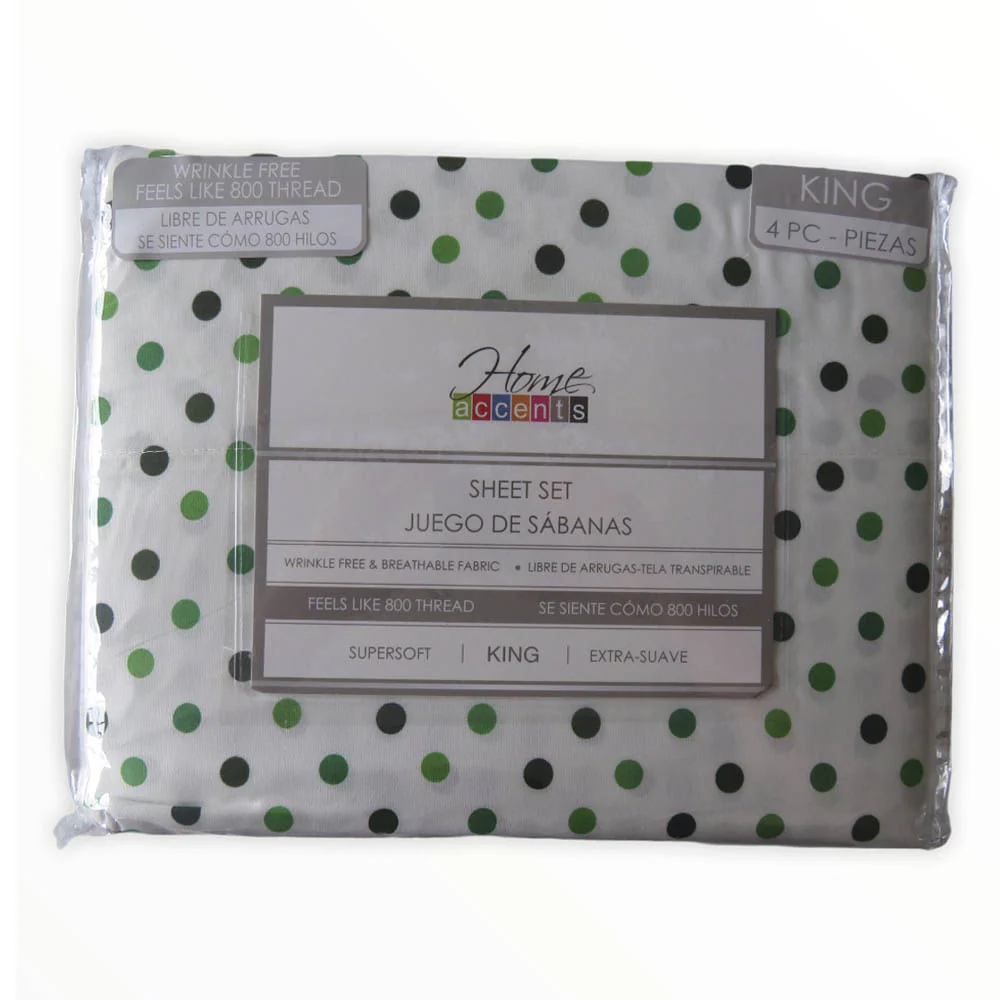 Sábanas Dots Home Accents 4 Piezas - KING