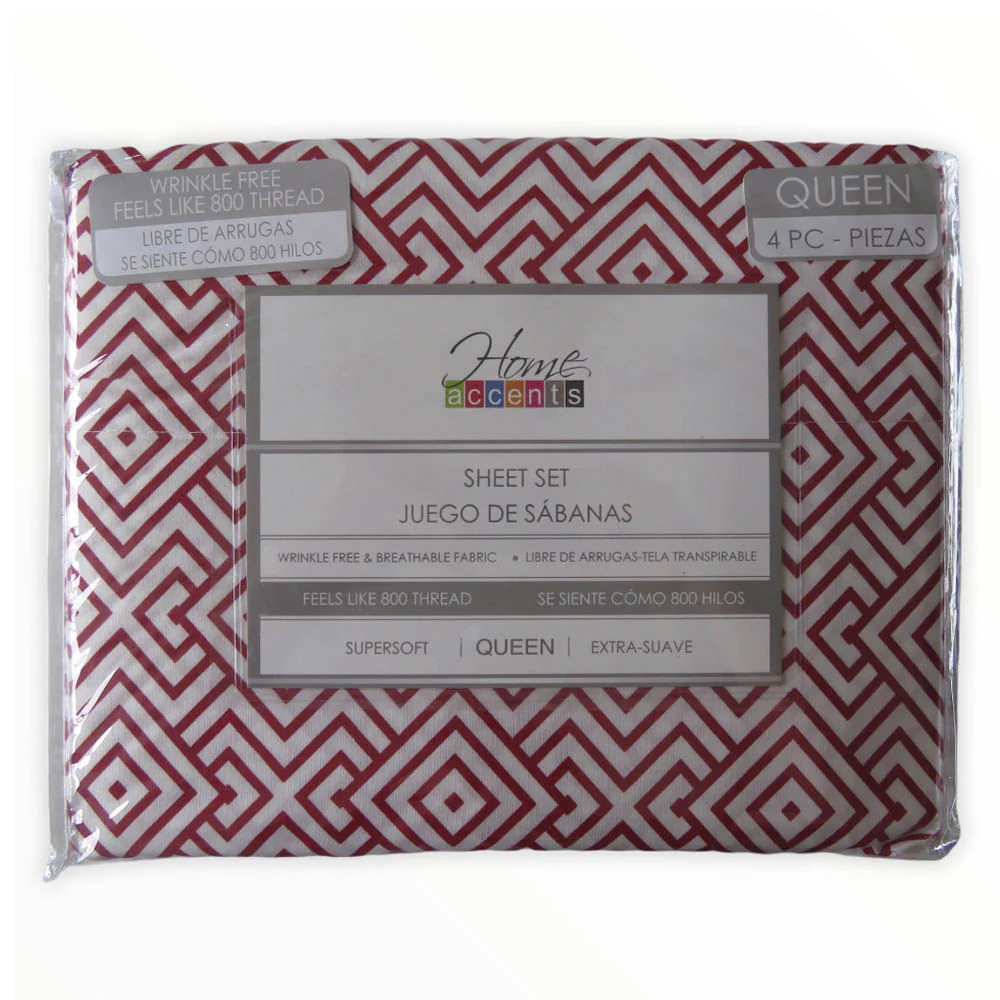 Sábanas Milán Home Accents 4 Piezas - QUEEN